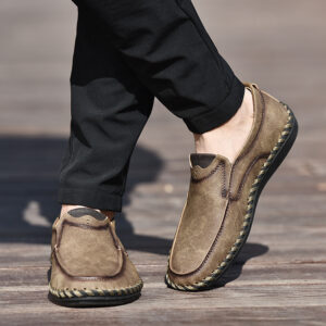 Chaussures décontractées pour hommes faites à la main Chaussures de point de printemps